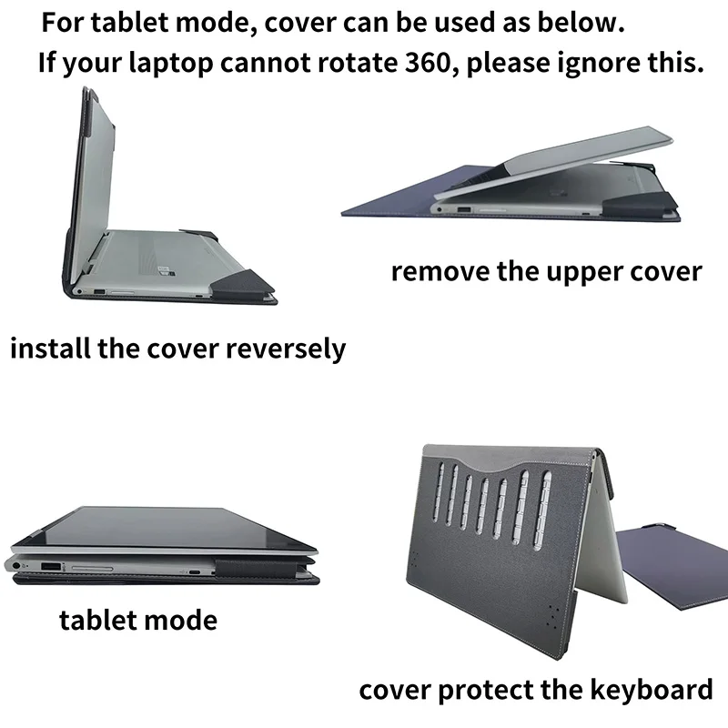 Imagem -06 - Capa Destacável para Laptop Caneta de Escrita Protetora Capa para hp Pavilion X360 15-dq 15-cs 15-cw Série 15.6