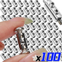100/10pcs 1.5-2.5mm Steel Wire Rope Cable Clamp Metal Copper Clip Adjustable Screw Metal Fixture Sling Fastener Accessories
