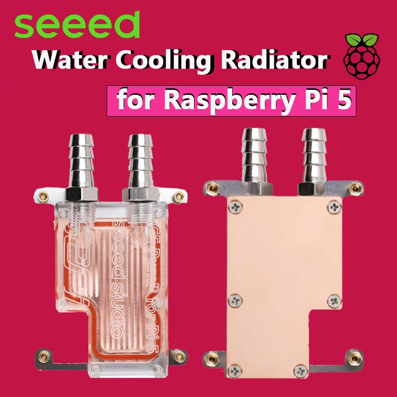 

Raspberry Pi 5 Water Cooling Radiator, Efficient water-cooled cooling water pump and cooling fan integrated simple installation