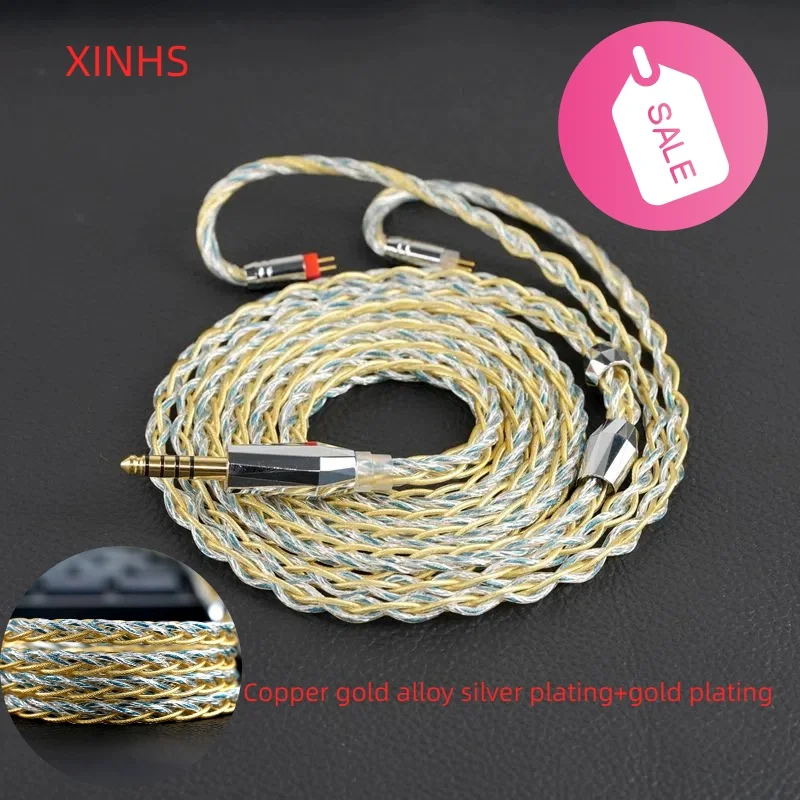 

XINHS S22 8-core copper gold alloy silver plated+gold-plated headphone upgrade cable