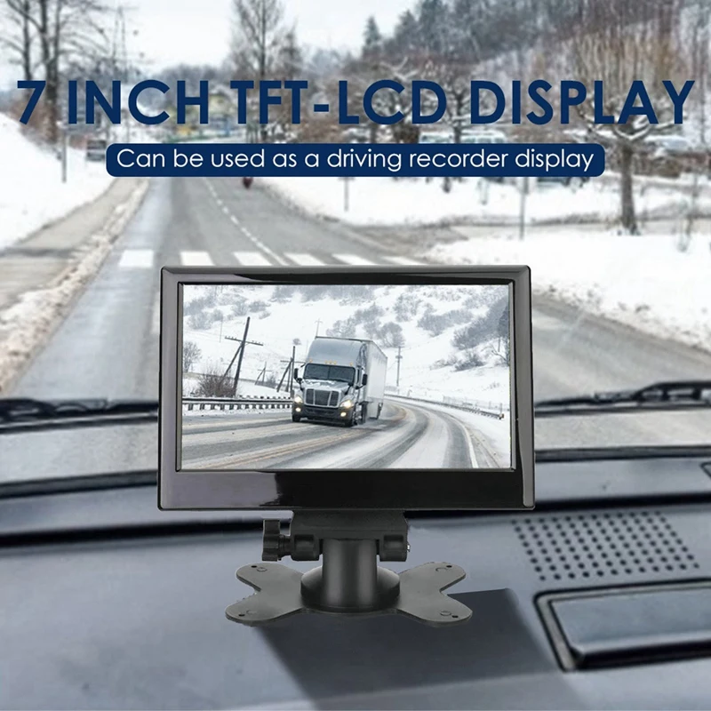 12v-24v 7 Polegada tft lcd cor hd monitor para carro cctv reverso vista traseira câmera de backup carro acessórios eletrônicos peças