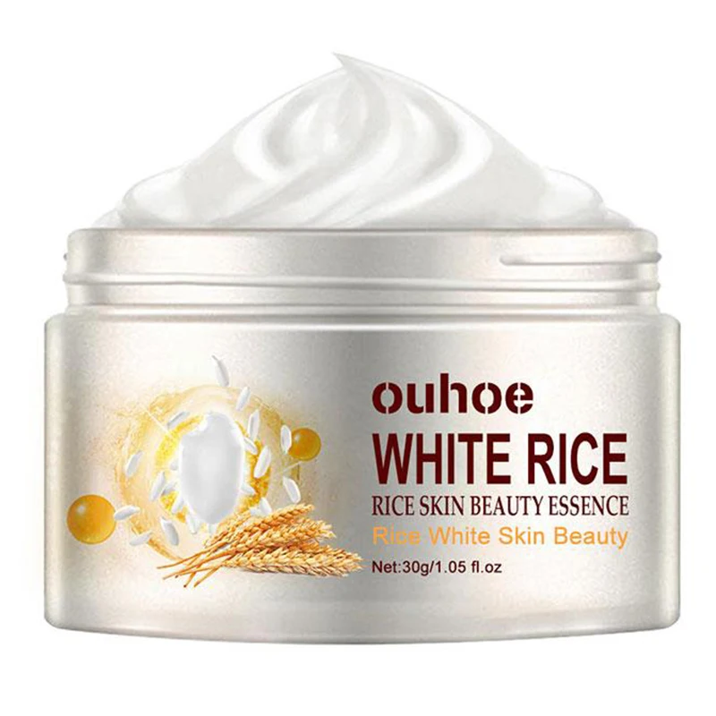 Rice Whitening Cream Anti Aging Wrinkle Removal Nourishing Moisturizer for Facial Care Reduce Sagging Skin and Finelines