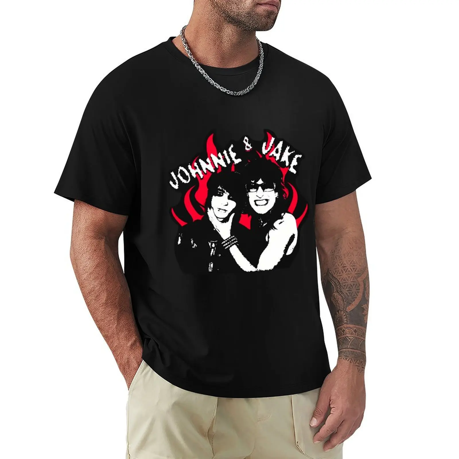 

Jake And Johnnie Flames T-Shirt gifts for boyfriend tshirts personalised mens big and tall t shirts