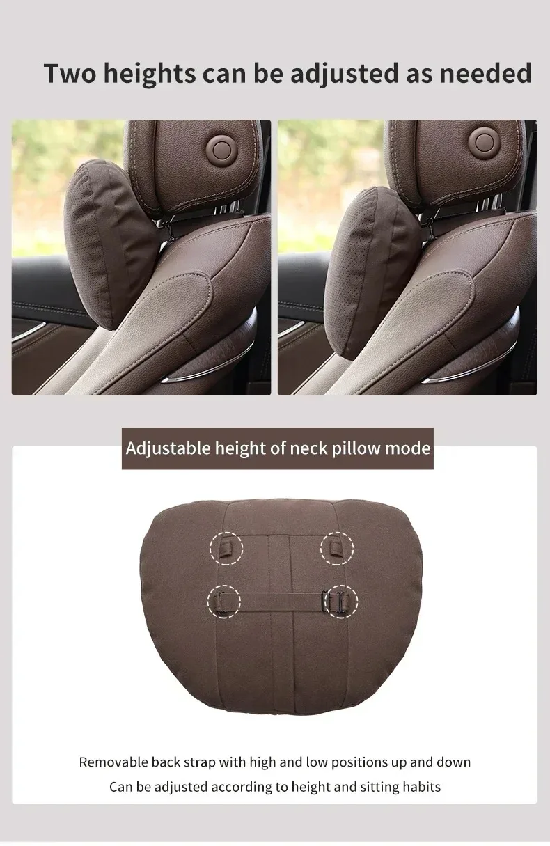 New 2.0 Car Headrest Neck Pillow Support Seat / Maybach Design S Class Soft Universal Adjustable Car Neck Waist Pillows