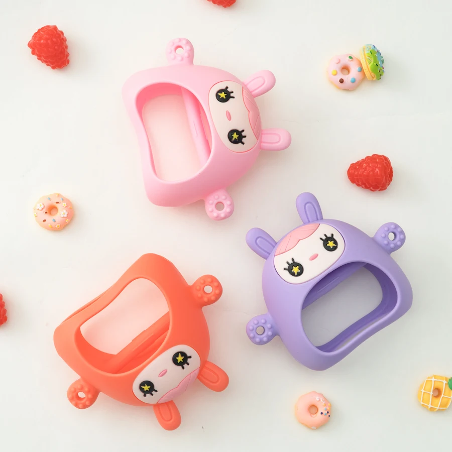 

1PC Baby Silicone Teether Toys Cartoon Rabbit Shape Baby Toys Soft Baby Care Utensils Cute Baby Stuff Nursing Baby Accessories