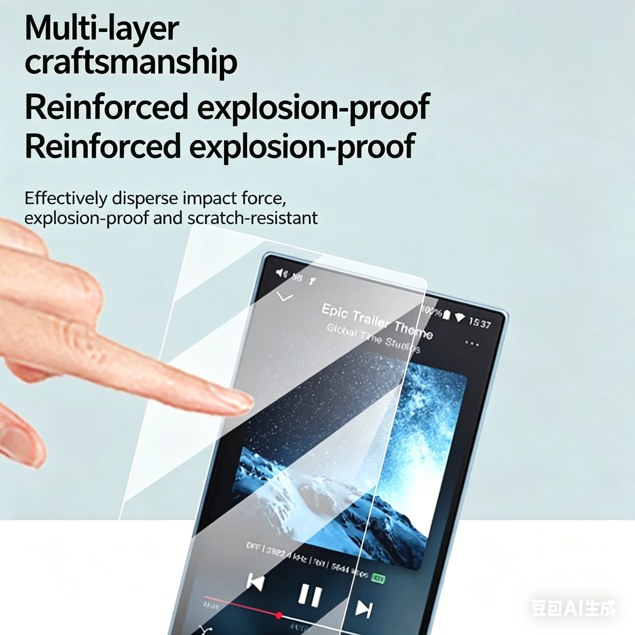 9H Hardness Scratch-Proof Premium Protective Film Screen Protector for Fiio M21 Tempered Glass