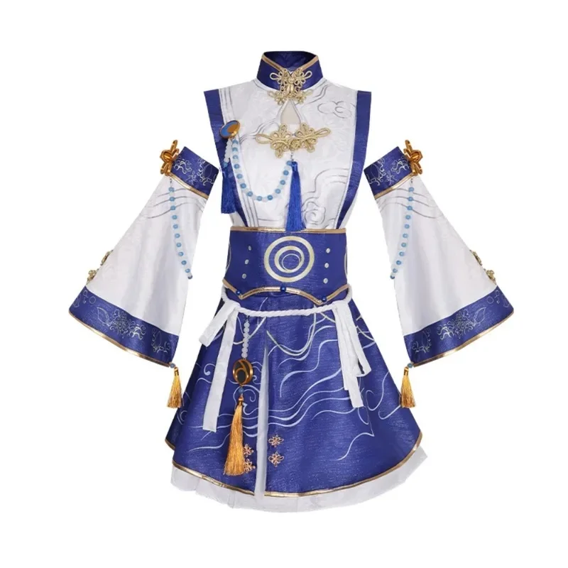 Disfraz de U5GG Wuthering Waves Iuno Sun Moon Fragrance, Estilo Chino Azul con Peluca y Accesorios, para Mujeres Adultas, Halloween, Comic Con