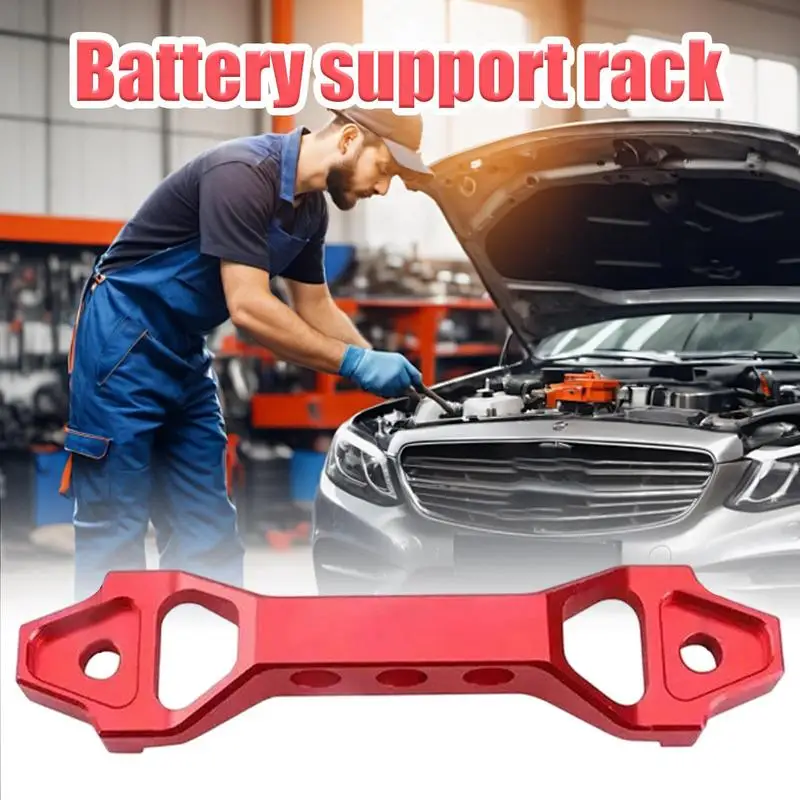 

Battery Hold Down For Tray Aluminum Car Accessories Space-Saving Battery Trays Lightweight Automotive Mount Replacement For Car