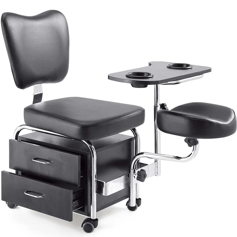 

Black/white Pedicure Chair Nail Table Manicure Chair With Movable Stool
