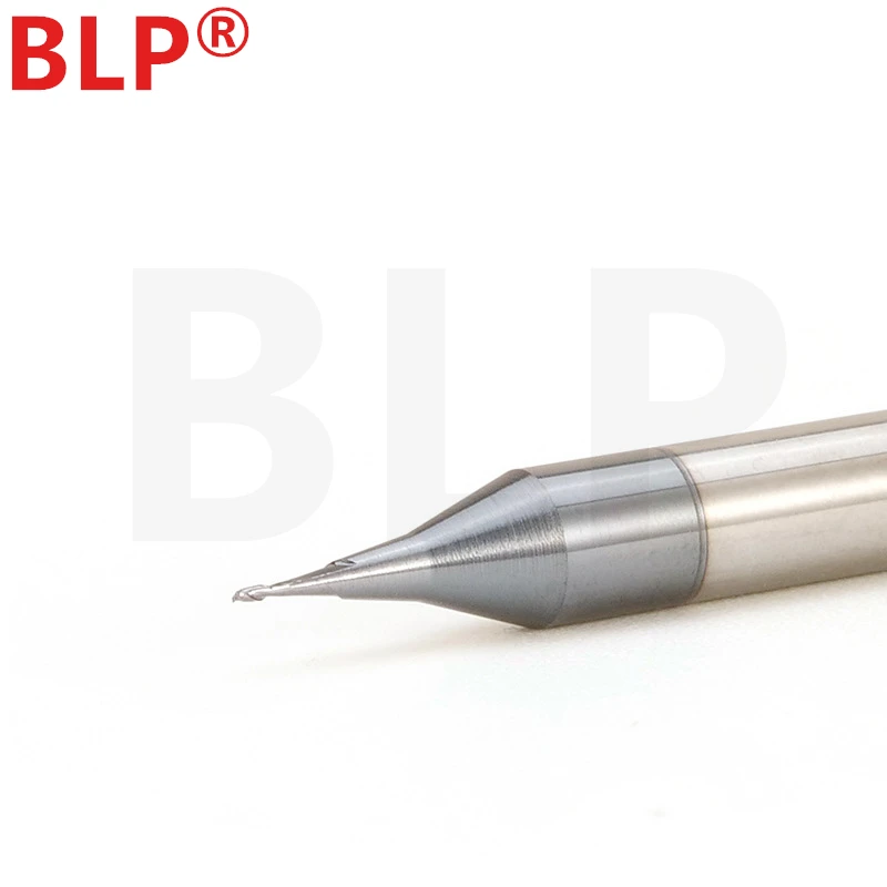 HRC65 2Flute Tungsten Steel Carbide Micro Diameter Nano Coating Flat Bottom/Ball Endmill Cutter CNC Mechanical Milling Tools