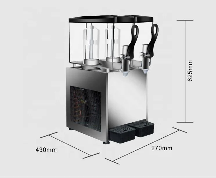 Commercial 6 Tanks Stainless Steel Restaurant Hot and Cold Drink Fruit Juice Dispenser Beverage Machine