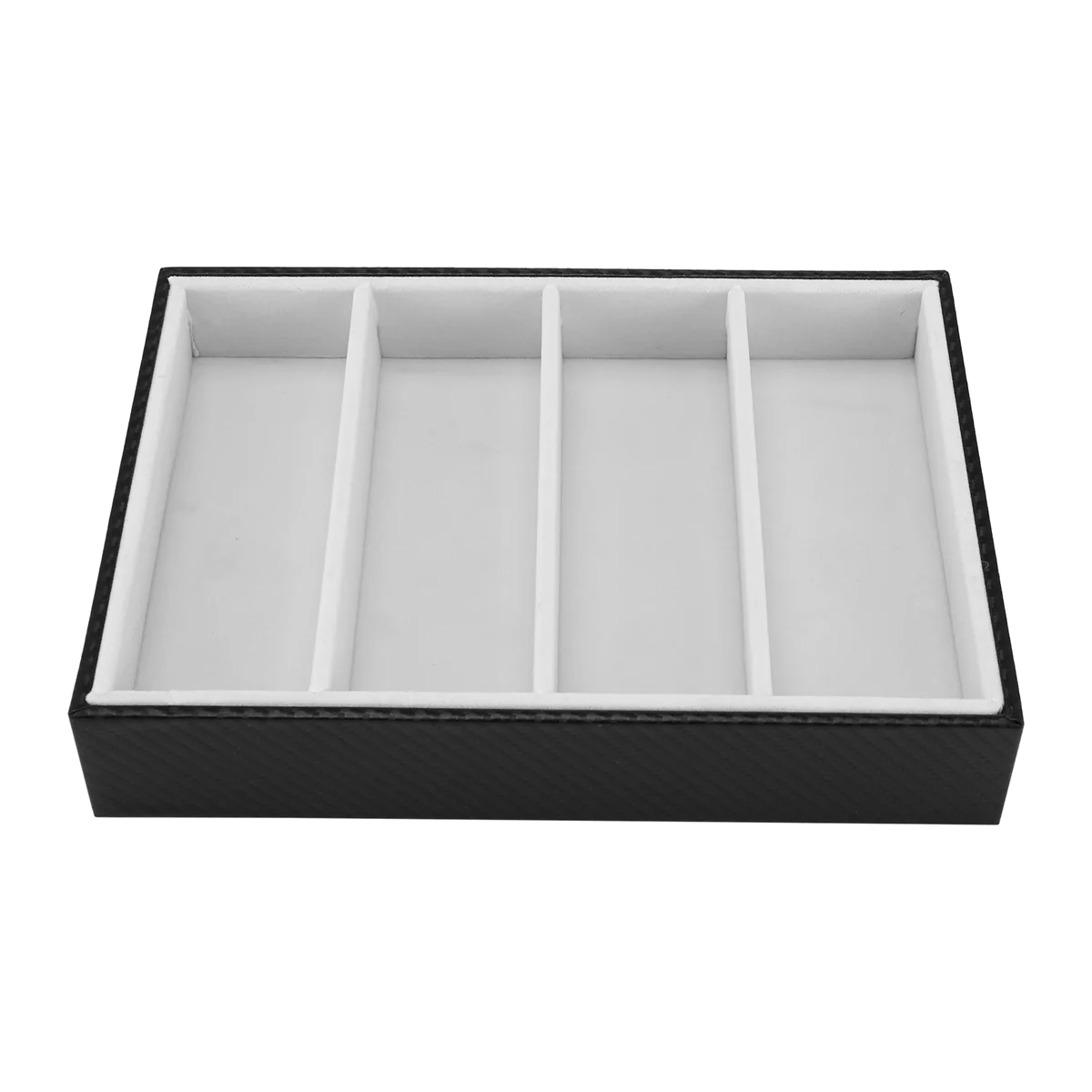 A24P Sunglasses Display Glasses Cases 4 Grids Sunglasses Display Box Glasses Display Jewelry Organizer Tray - Black
