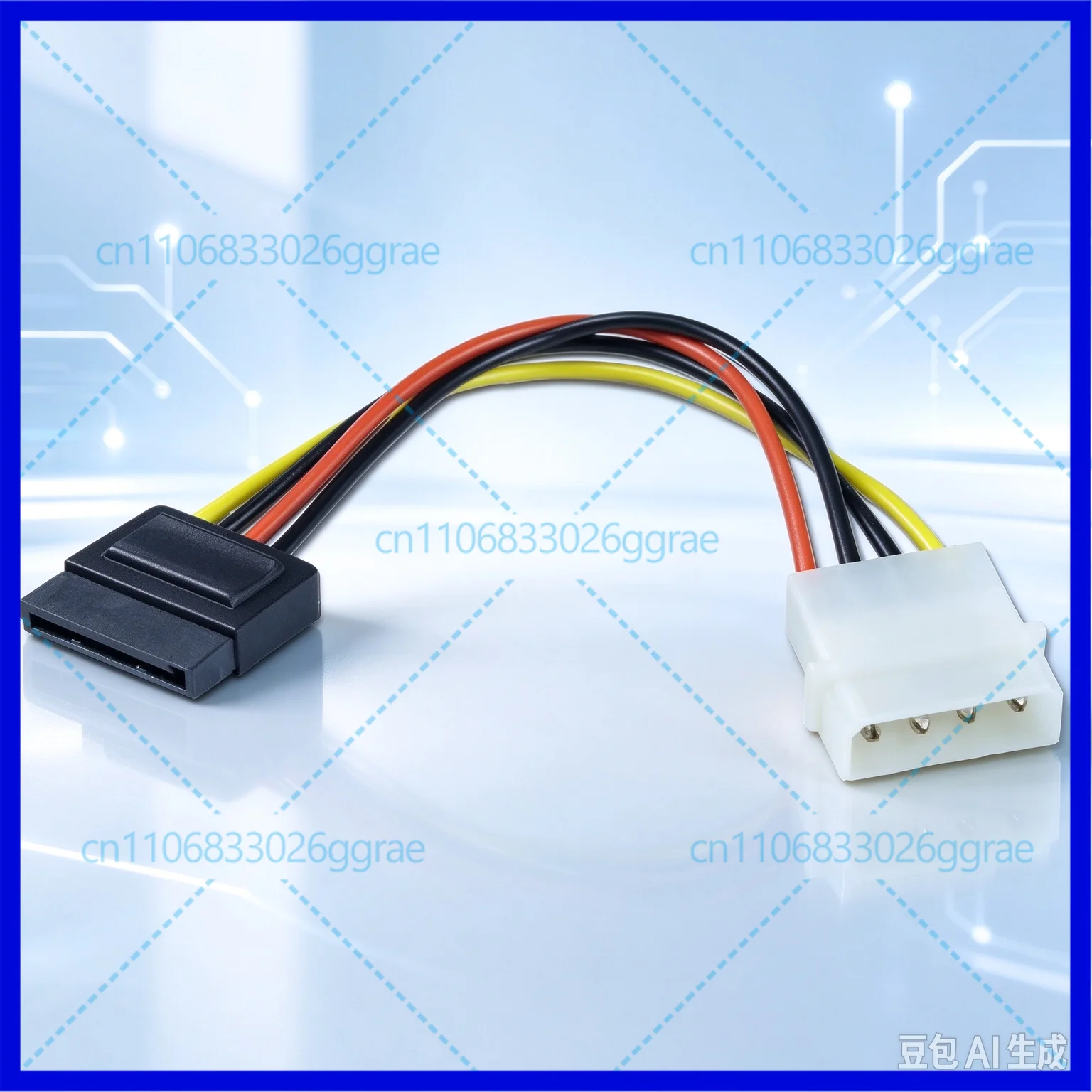 10 PCS Large 4P To SATA Power Cable For Chassis Hard Disk Optical Drive SATA To IDE 4pin Serial Power Cable