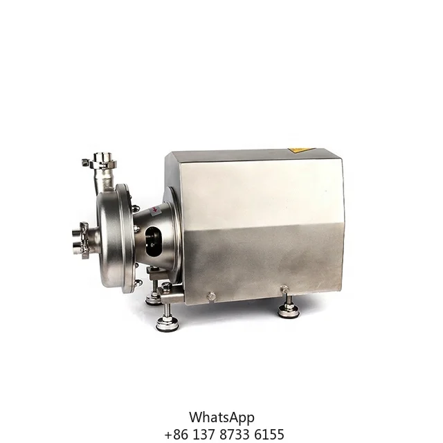 Bomba centrífuga cuadrada sanitaria de acero inoxidable KSCP-25-35 de 5,5 kW 7,5 HP con impulsor abierto + sello mecánico para agua baja