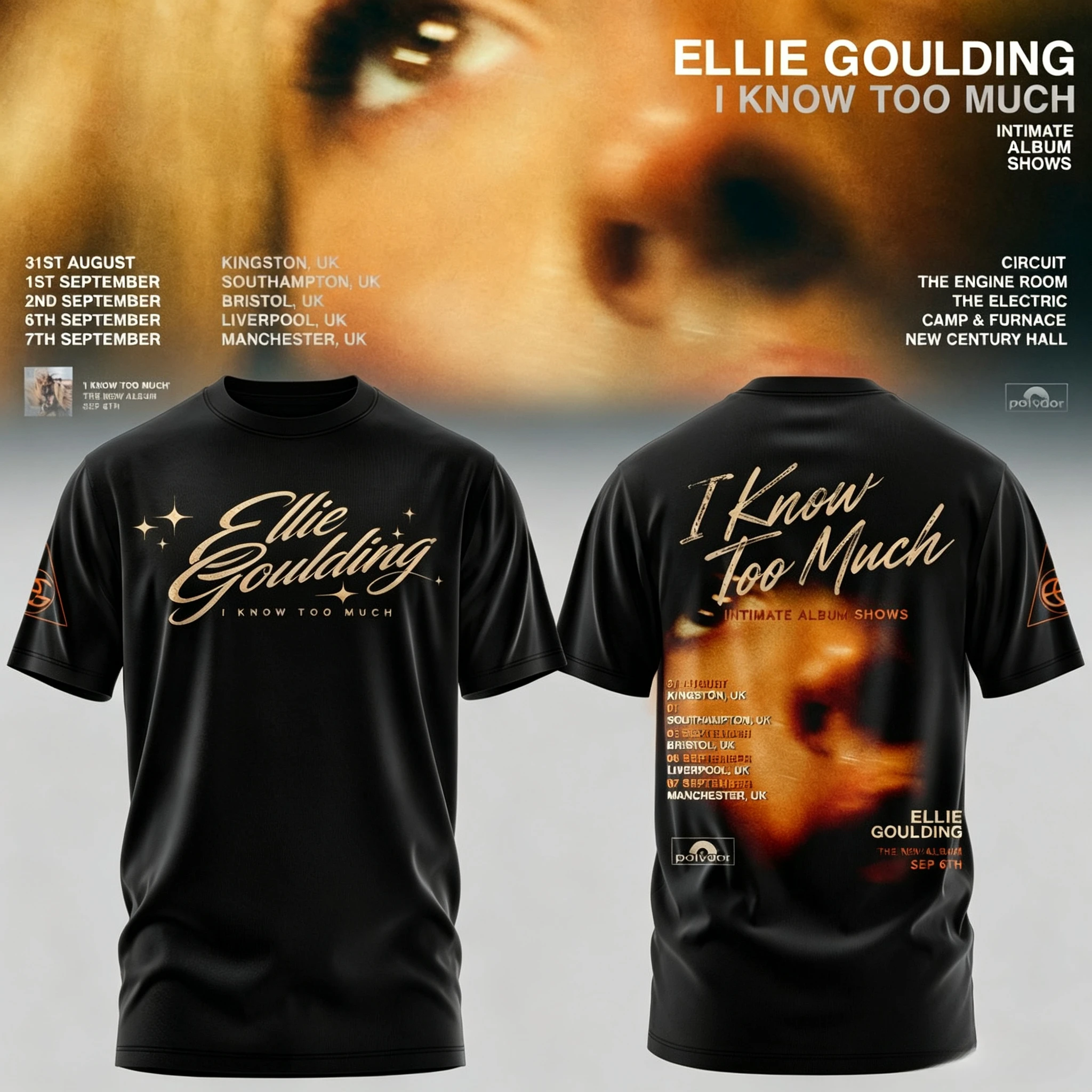 Ellie Goulding I Know Too Much T‑Shirt Unisex Vintage Pop Music Tee 2026 New Album Graphic Casual Streetwear Fan Tops