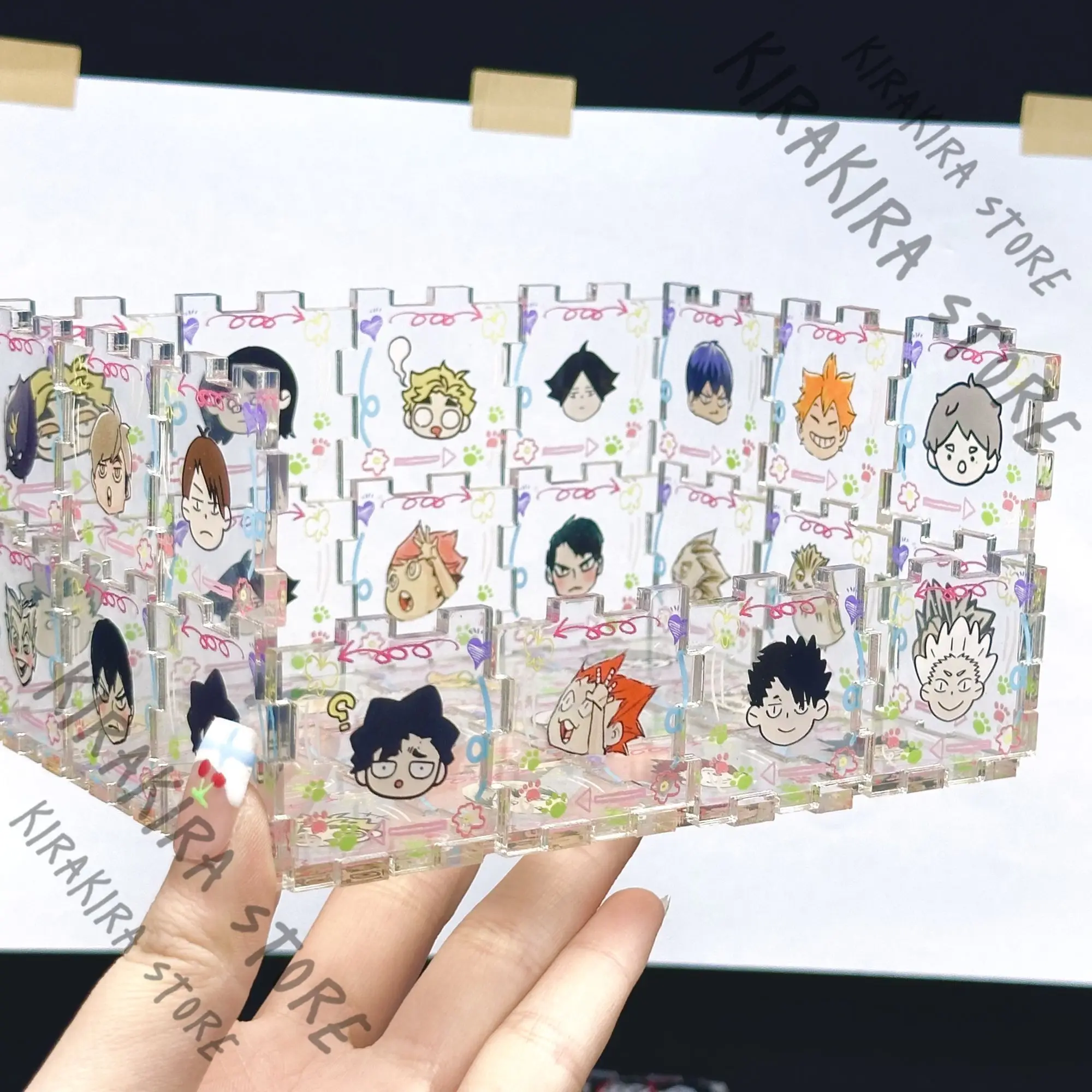 

Haikyuu!! Acrylic Sakusa Kiyoomi Tendo Satori Sugawara Koushi Aone Takanobu Cosplay Bedroom Diy Ornaments Puzzle Storage Gifts