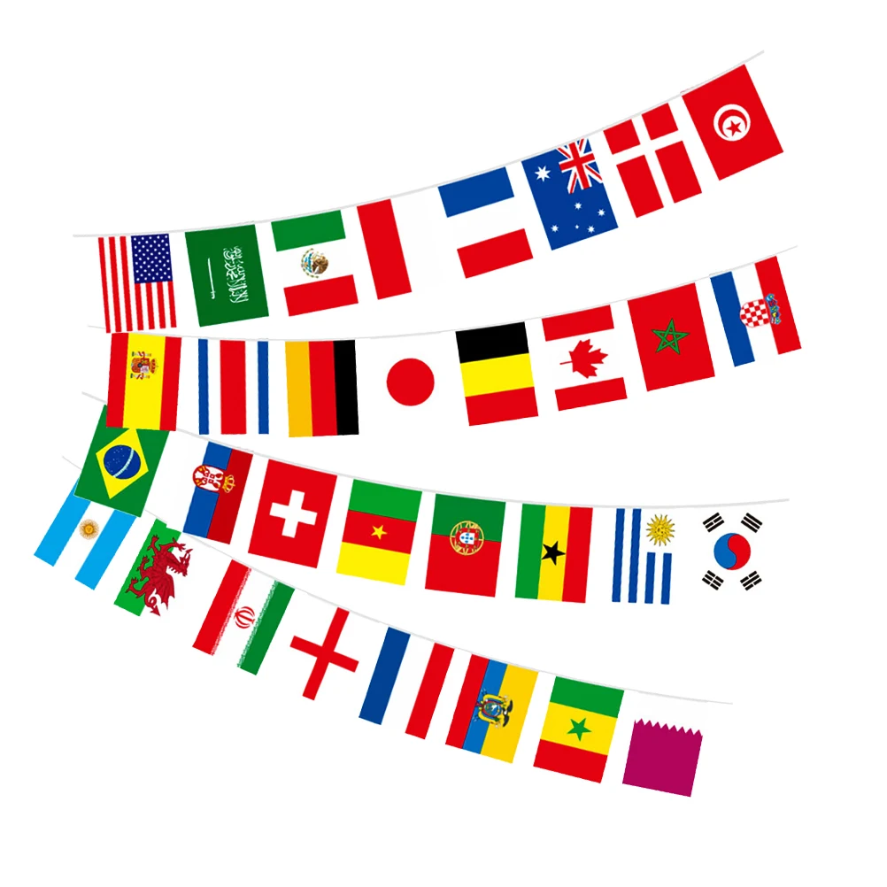 

Flag String 2 International Flags String Sets Soccer Party Supplies Decor Room Countries Football Banner