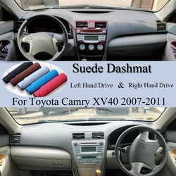 For Toyota Camry Sedan SE XLE XV40 2007-2011 Suede Leather DashMat Dash Mat Cover Dashboard Pad Sunshade Carpet Car Accessories