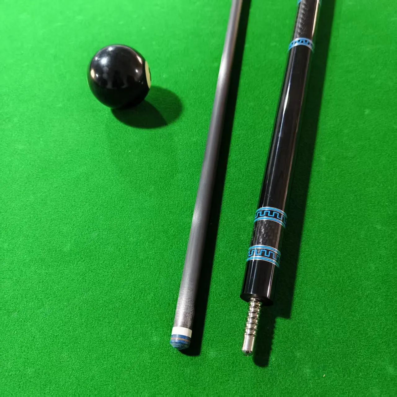 19 oz 58 Inches 1/2 Two-Piece Carbon Fiber Center Joint Punch Jump Pool Cue Shaft Snooker