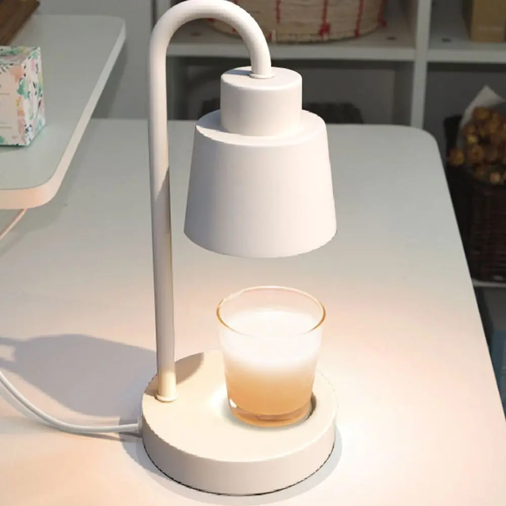 Table Lamp Wooden Base Bedside Decor Night Light Candle Warmer Wax Melting Light Candle Heating Lamp Candle Melt Warmer