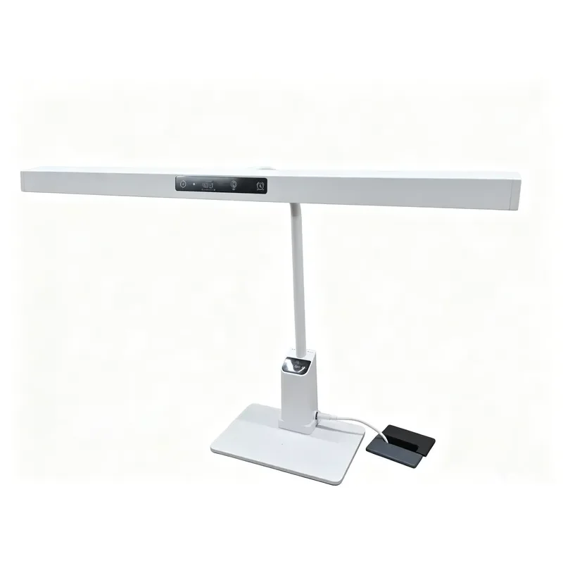 LED Touch Control Desk Lamp Rocker Arm Design CRI90 Eye Protection Reading Light for Students DC Power Supply Induction