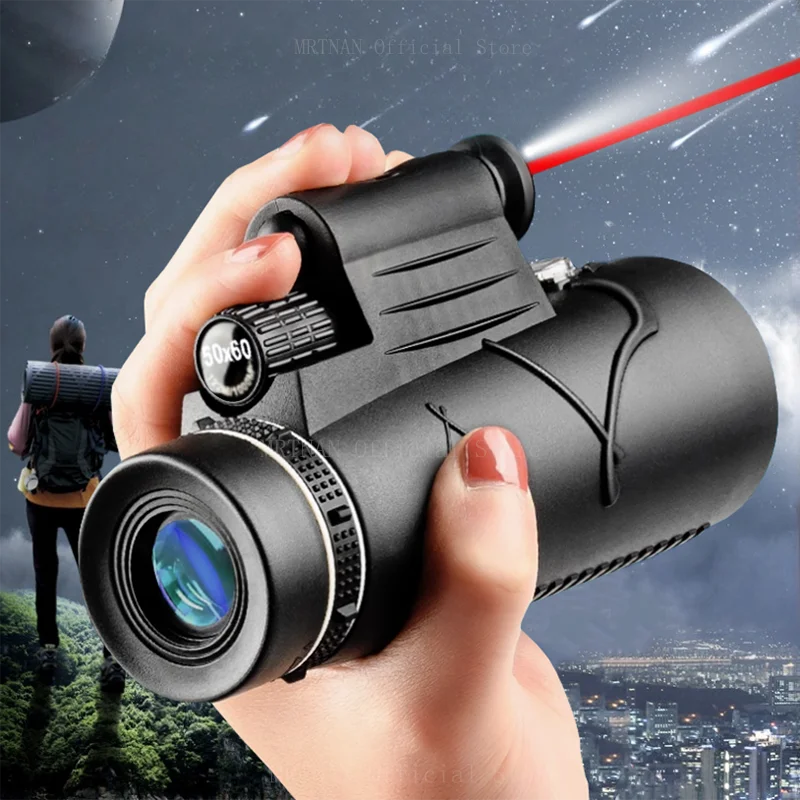 50X60 Portable Zoom HD Telescope Folding Long Distance Mini Powerful Telescope for Hunting Sports Outdoor Camping Travel