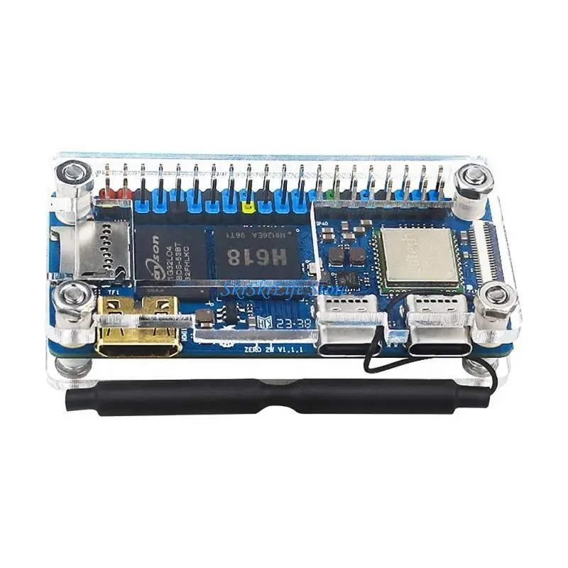 E65E Heat Sink Case for OrangePi Zero2W Transparent Acrylic Cover Case Enclosure