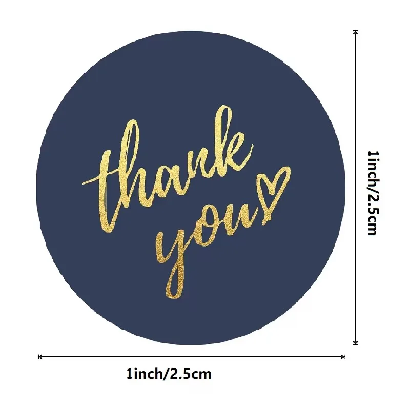 100-500PCS Thank You Stickers for Business Small Packaging Stickers Photocard Decor Pack Rolling Stickers Roll Merci Lables