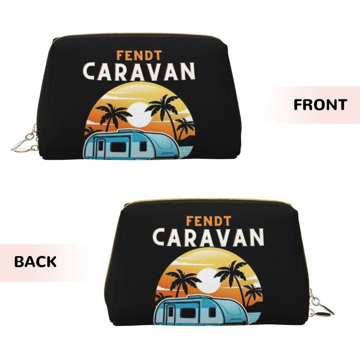 Fendt Caravan Essential Women Cosmetic Bags Travel Makeup Organizer Pouch Toiletry Storage Dopp Kit Box
