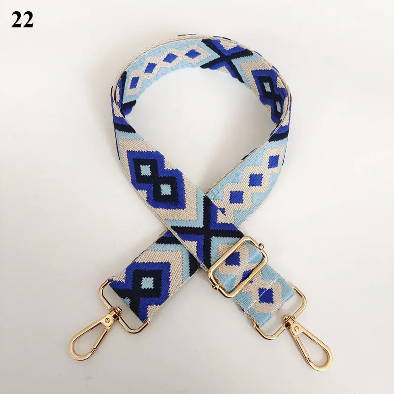 Fashionable 3.8CM Wide Bag Belt Bag Strap Ethnic Style Geometric Handbag Shoulder Strap Adjustable Bag Straps Replacement Strap