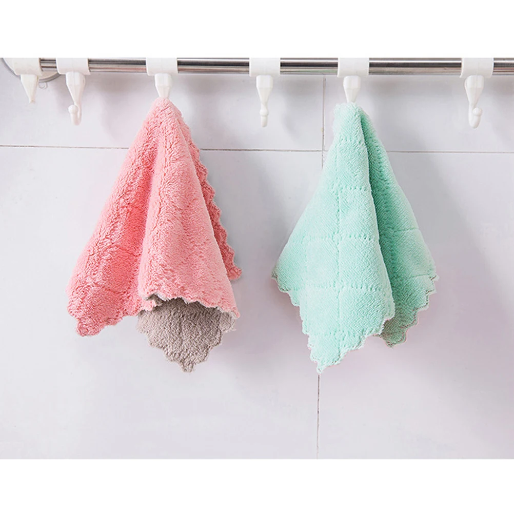 

10pcs Washcloths Dishcloth Non stick Kitchen Cleaning Towel Quick Dry Absorbent Suitable for Kitchenware Glass Cookware