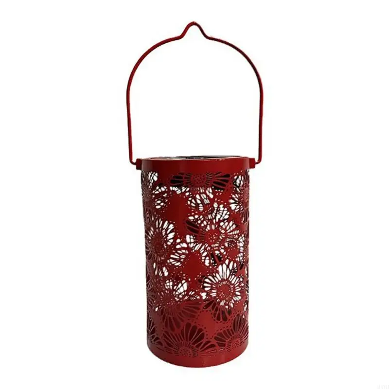 Practical Solar Automatic Landscape Light Hanging Light Iron Texture Suitable for Outdoor Spaces Terrace Illuminations M4YD