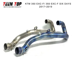 OEM Exhaust Header For KTM 350 EXC-F 350EXC-F SIX DAYS Exhaust Front Link Pipe Dirt Bike Exhaust Pipe 17~19 Ti-Alloy Escape Moto