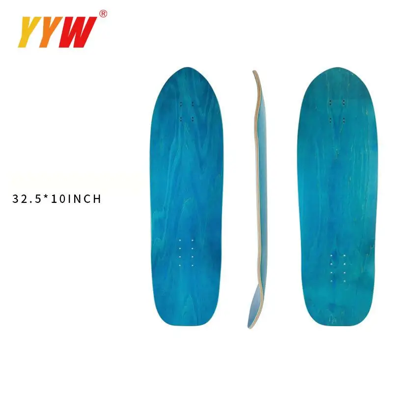 Blue Skateboard Land Surfboard Maple Tail Warped Road Rush Men Women Brush Street Short Board Skate Board DIY Blank Surface