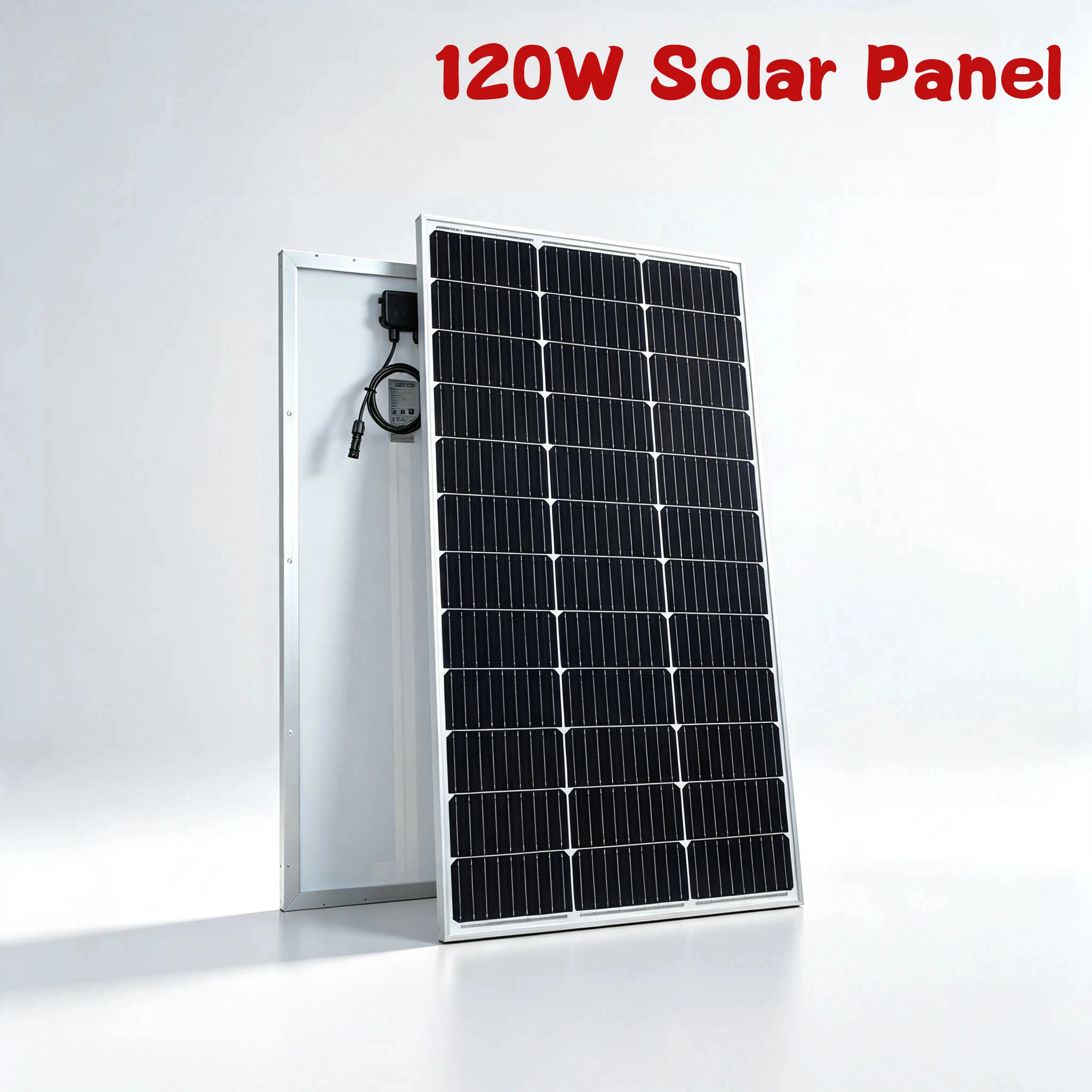 120W Monokristallines Solarpanel 12V Starres Solarmodul Ideal zum Laden von 12V-Batterien in Wohnwagen, Wohnmobilen, Booten, Haus, Garten und als Dachstromversorgung