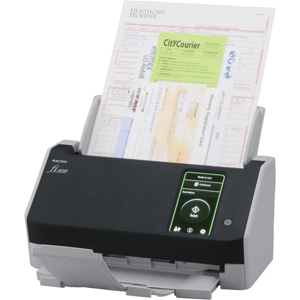 Front Office & Desktop Document, Receipt, ID Card Scanner with 50 Page Auto Feeder and PC-Less DirectScan Capability