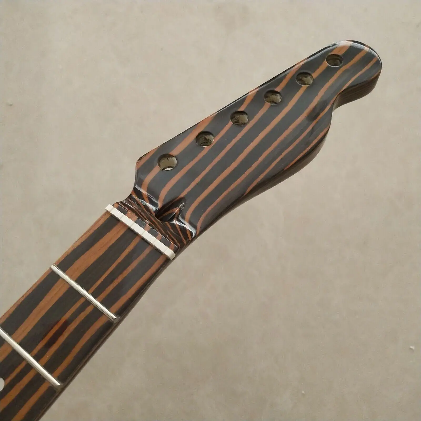 Gloss Zebra wood Electric Guitar Neck 22 Fret 25.5