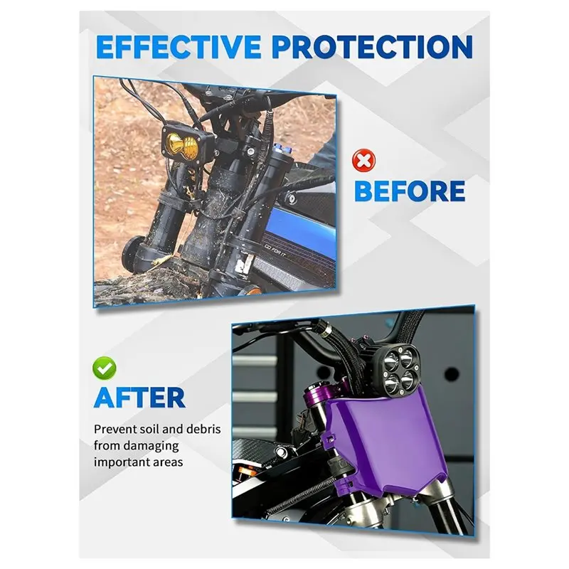 【Price Drop !!】 Front Number Plate Protection Wind And Water Shield For Sur Ron S X, Stark Varg, Talaria Sting Q20 Dirt E-Bikes