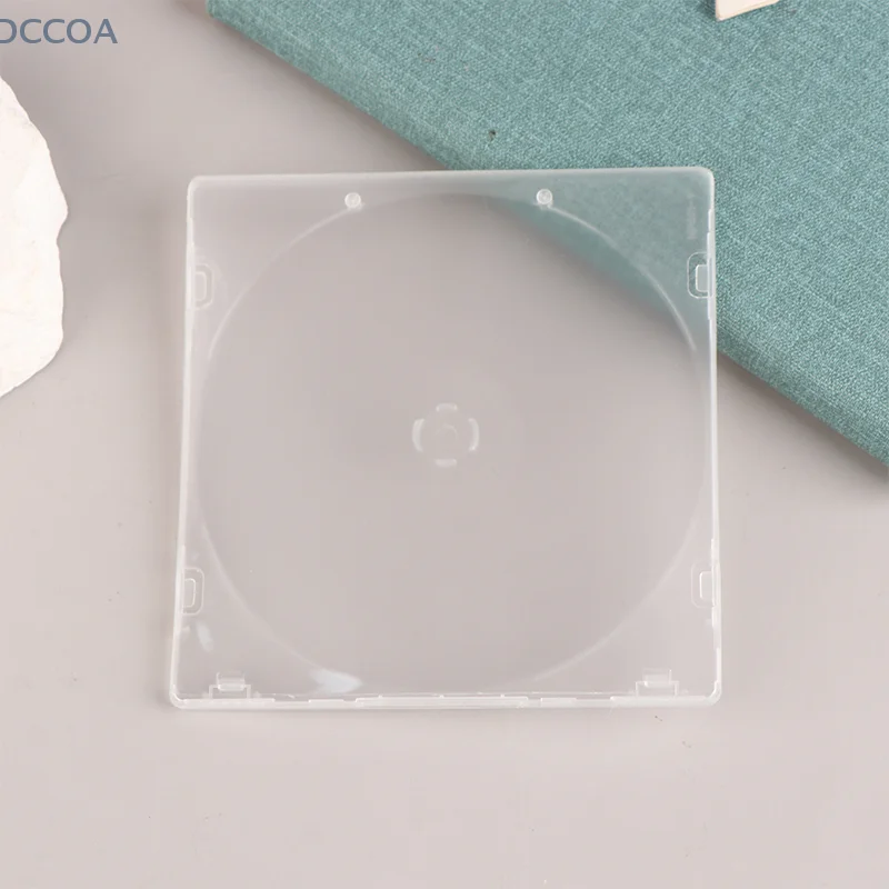 1Pc Portable Standard DVD Case Transparent CD Package Portable CD Storage Box Single Piece Disc Case CD Case