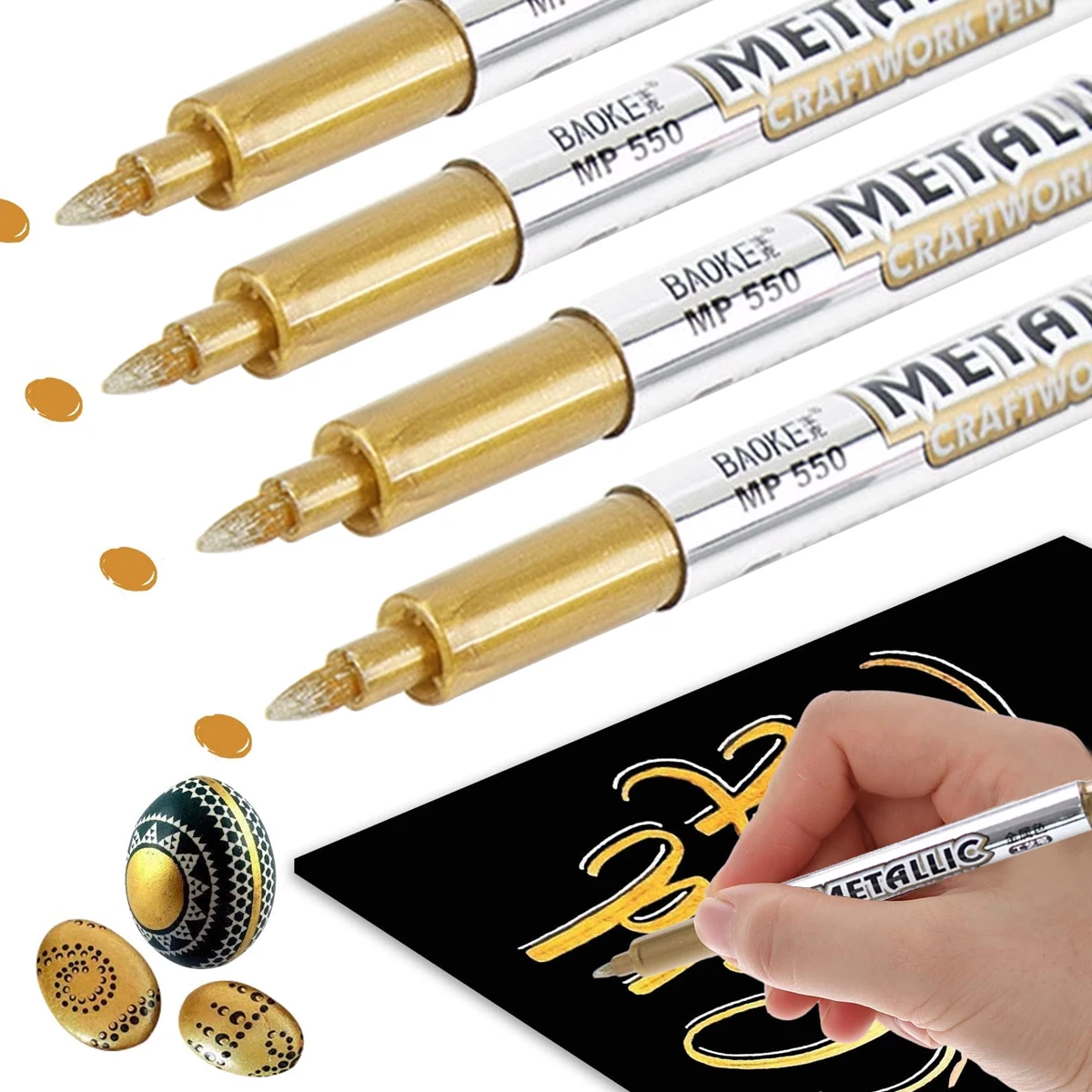 Markierungsstift Gold Silber für Grußkarten Titel DIY Album Bastelstift Student Kunst Student Spezialstift Briefpapier