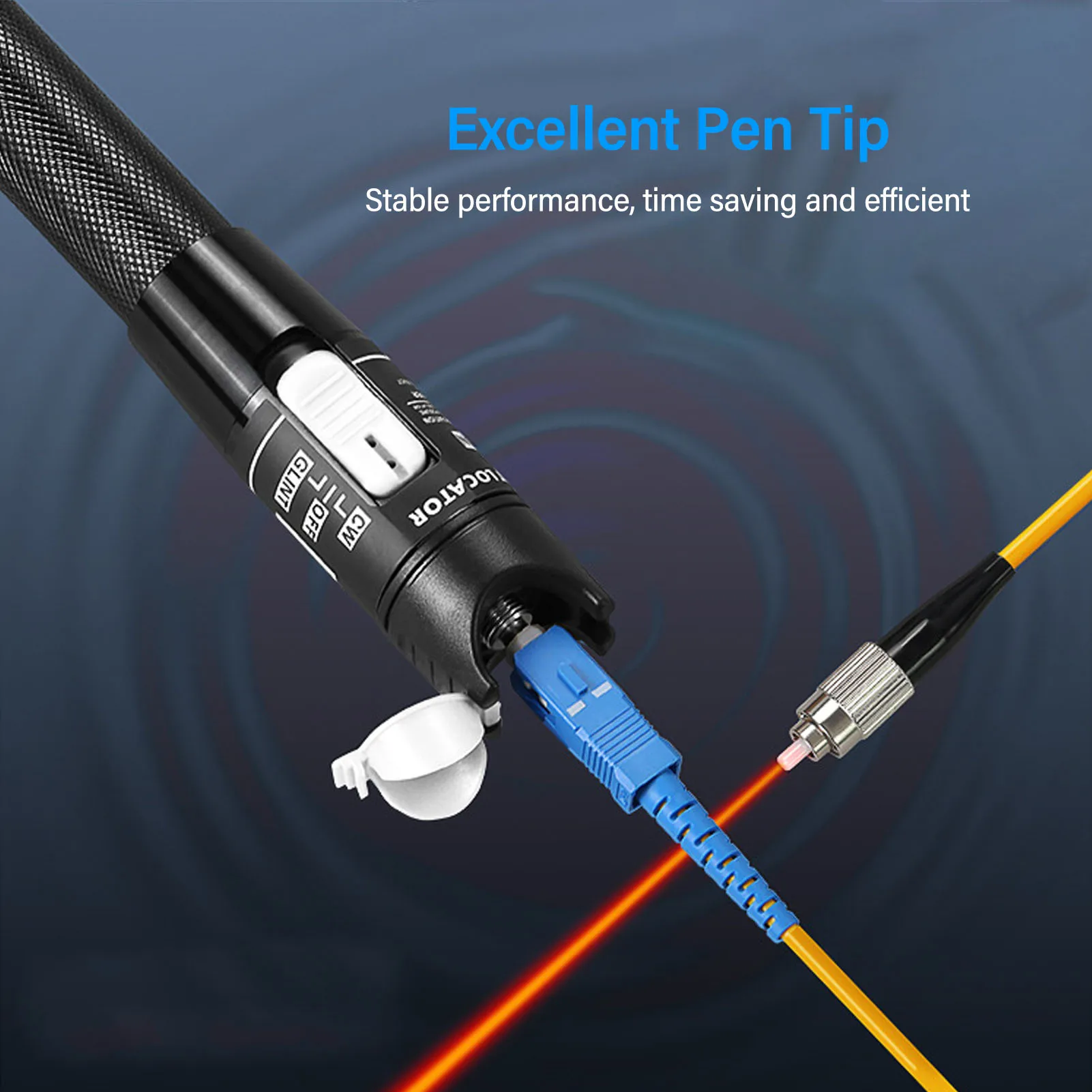 Pluma de prueba de fibra óptica de 80MW, Detector de fallos Visible de 80km, probador de fibra portátil sin contacto, conector Universal de 2,5mm