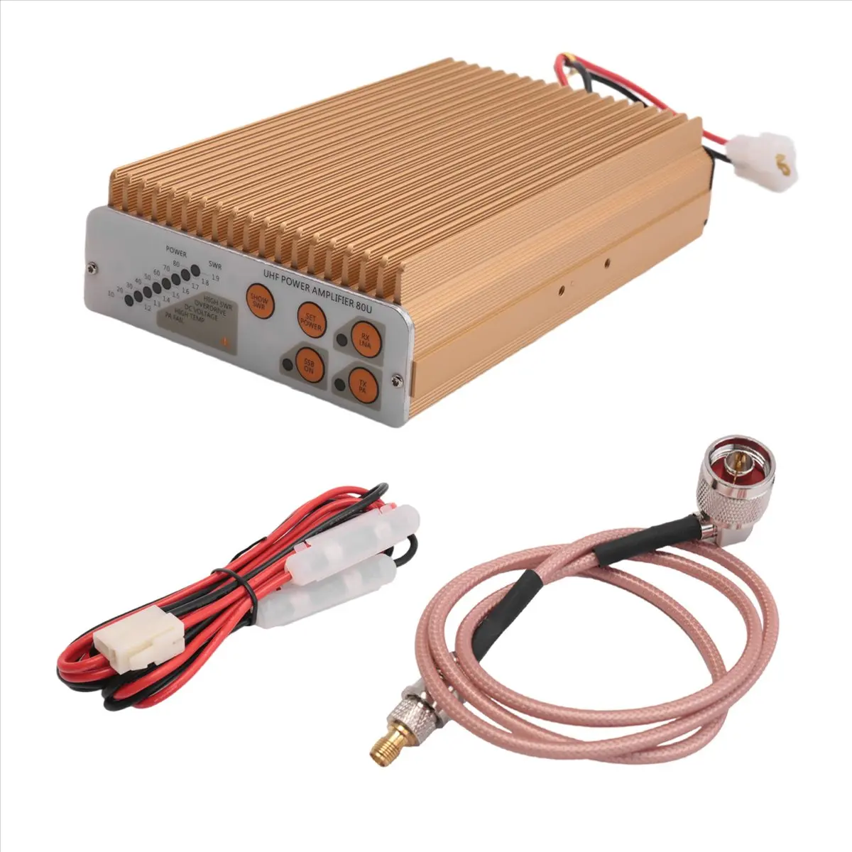 SWXF -550 UHF Walkie Talkie Power Amplifier, Power Set Level 10-80W, 1.2-1.9 V. WR Display, FM, AM, SSB Modulation Mode