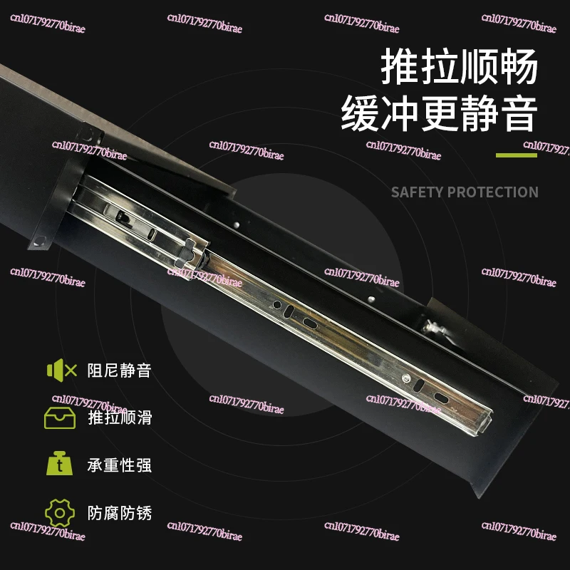 

2U Cabinet with Lock 2U Metal Iron Microphone Storage Box Wooden Drawer