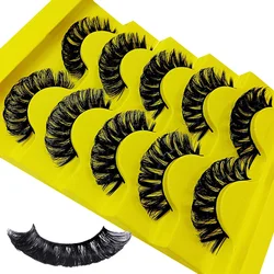 DD Curl pestañas postizas rusas, pestañas 3D de visón, pestañas postizas mullidas reutilizables, extensiones de pestañas, 5 pares