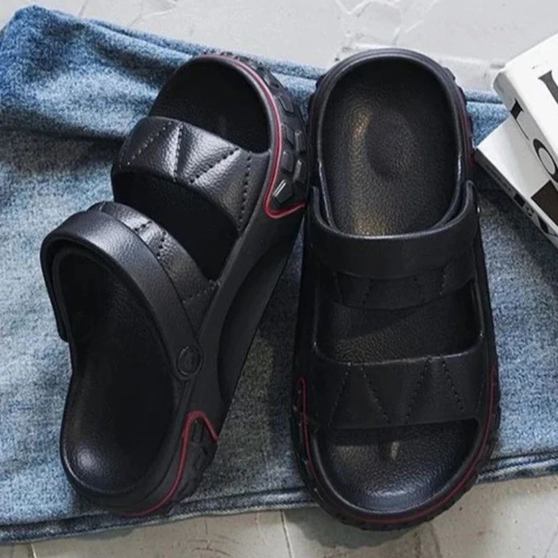 

Летние пляжные сандалии на плоской подошве и из ЭВА с цветными блоками, быстросохнущие высококачественные нескользящие повседневные новые модные и универсальные сандалии