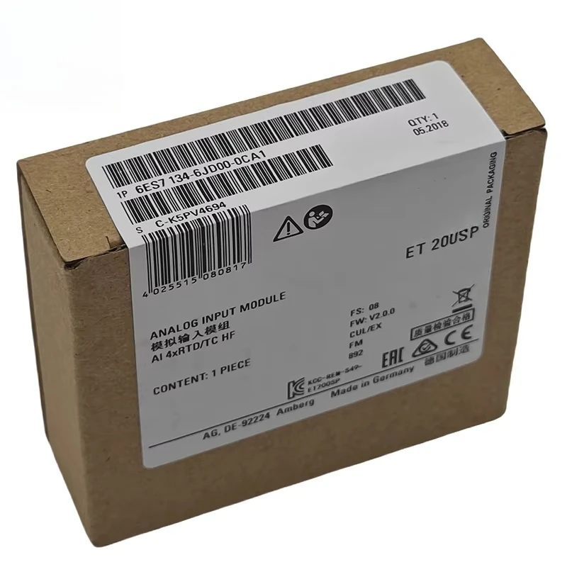 

New Original 6ES7134-6JD00-0CA1 6es71346jd000ca1 Analog Input Module ET 200SP Warehouse Stock