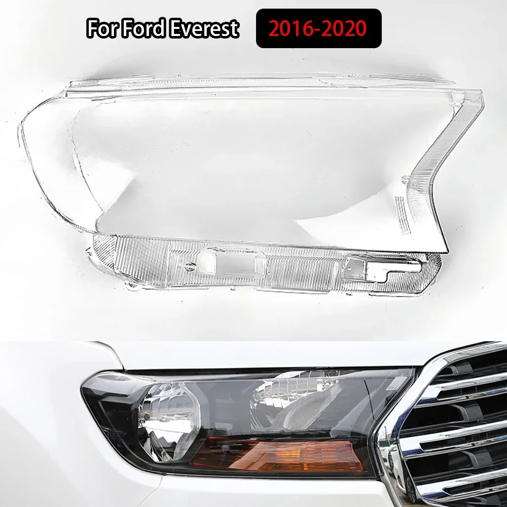

For Ford Everest 2016-2020 Car Headlamps Cover Lens Headlights Shade Transparent Lampshade Plexiglass Shell Replace Housing