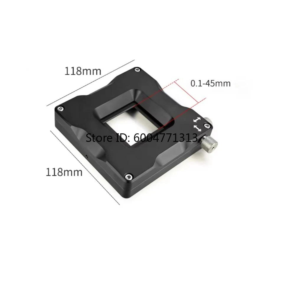 Adjustable Four-Way Slit – Orthogonal Square Beam Aperture for Optical Experiments, Light Flux Control ZXK-4545