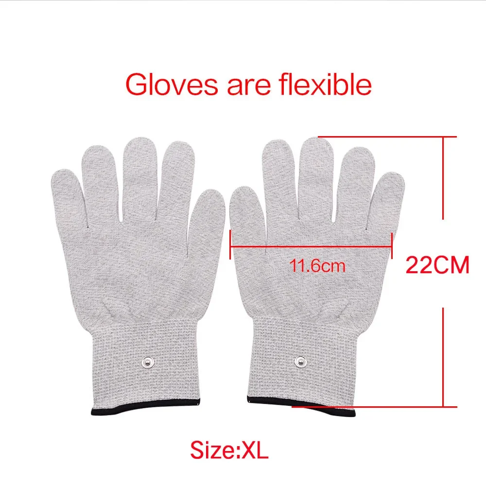 1 Pair Electrode Glove Conductive Wrist Electrode Massage Wristband for Tens Machine EMS Electrode Therapy Hand Massager Tool