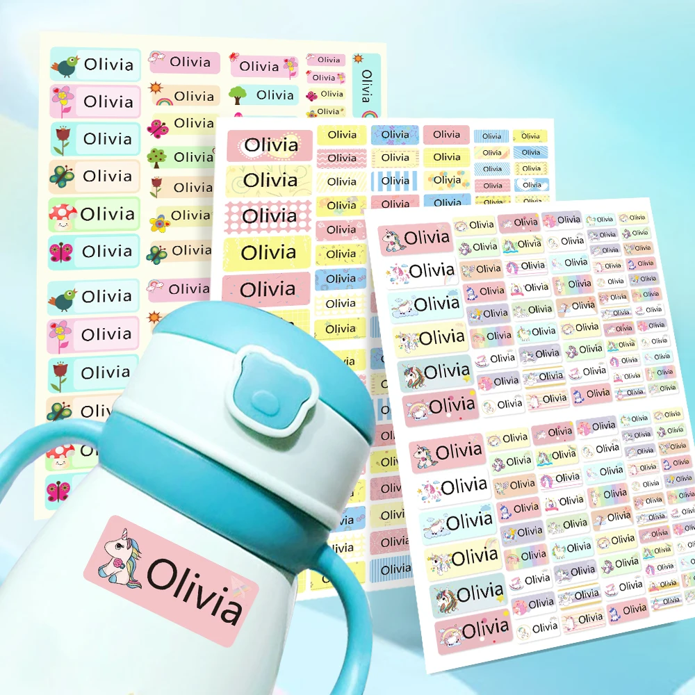 Multi Size Personalized Name Decal Sticker In Hebrew Customize Self-adhesive Waterproof Label Children Stationery School Office